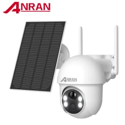 ANRAN Solar Camera 5MP Outdoor PTZ Wireless Wifi Battery Camera Security Cameras Home Protection PIR Detect Night Color Vision