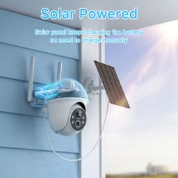 ANRAN Solar Camera 5MP Outdoor PTZ Wireless Wifi Battery Camera Security Cameras Home Protection PIR Detect Night Color Vision