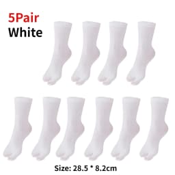 1-5Pair Japanese Style Two Finger Socks Unisex Clog Socks Polyester Toe Separation Socks Kimono Flip Flop Sandal Split Toe Sock