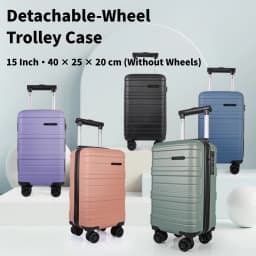 Ryanair 40x25x20 Cabin Suitcase with Detachable Wheels, Underseat Carry On Luggage, Airline Approved Cabin Bag for EasyJet & Wizz Air