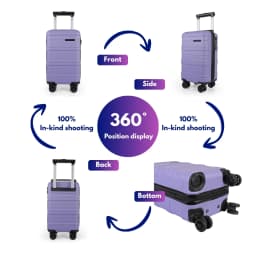 Ryanair 40x25x20 Cabin Suitcase with Detachable Wheels, Underseat Carry On Luggage, Airline Approved Cabin Bag for EasyJet & Wizz Air