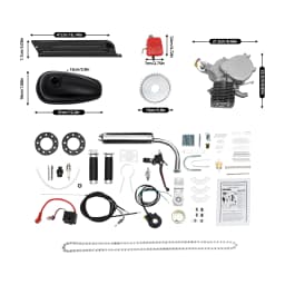 36/44 Tooth 100CC 2-stroke Bike Petrol Engine Set Bicycle Gasoline Engine Kit Modify The Speed Single Cylinder, Air-cooling