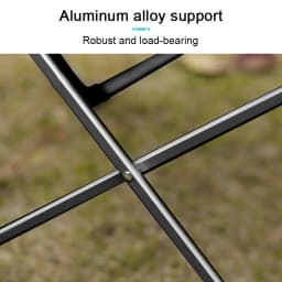 Folding Table, Indoor Outdoor Heavy Duty Portable Folding Square Aluminum Dining Table with Storage Bag for Picnic, Camping