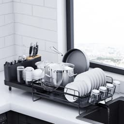 Dish Drying Rack, Expandable Dish Racks for Kitchen Counter,18.7" to 26.69" Extendable Multifunctional Extra Large Dish