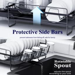 Dish Drying Rack, Expandable Dish Racks for Kitchen Counter,18.7" to 26.69" Extendable Multifunctional Extra Large Dish