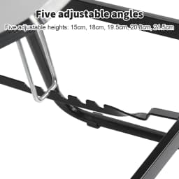Folding Desk Laptop Table for Bed and Sofa Laptop Desk 5-Level Height Adjustment+Cup Holder Multifunction Table for Home Office