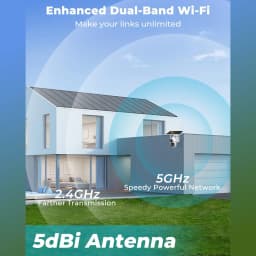 2.5K Outdoor Solar Security WIFI Camera AOV 24/7, Dual Motion Detection, with SIM, 15600mAh Night Vision for Patio/Garage GENBOL