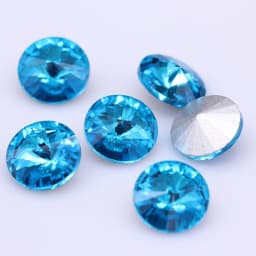 Fantastic 6/8/10/12/14/16/18/25MM Rivoli Cabochons Round Fancy Rhinestone Crystal For Applique Clothing Garment Decoration Bead