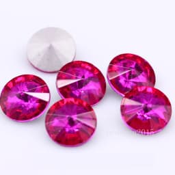 Fantastic 6/8/10/12/14/16/18/25MM Rivoli Cabochons Round Fancy Rhinestone Crystal For Applique Clothing Garment Decoration Bead