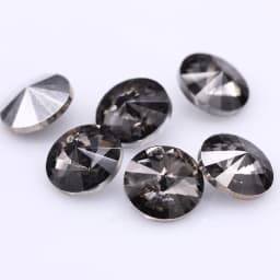 Fantastic 6/8/10/12/14/16/18/25MM Rivoli Cabochons Round Fancy Rhinestone Crystal For Applique Clothing Garment Decoration Bead