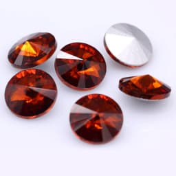 Fantastic 6/8/10/12/14/16/18/25MM Rivoli Cabochons Round Fancy Rhinestone Crystal For Applique Clothing Garment Decoration Bead