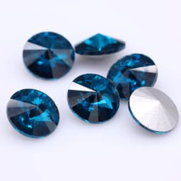 Fantastic 6/8/10/12/14/16/18/25MM Rivoli Cabochons Round Fancy Rhinestone Crystal For Applique Clothing Garment Decoration Bead
