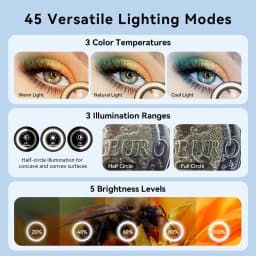 APEXEL 10-20X Zoom Macro Lens HD Micro Phone Camera Lenses with LED Fill Light for iPhone Samsung All Smartphones Eyelash Macro