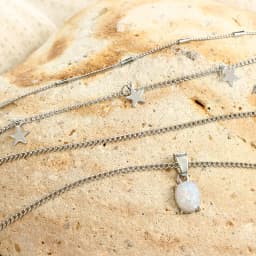 European And American Fashion Classic Beautiful Bohemian Simple Crystal Pentagram Geometric Oval Pendant Multilayer Necklace