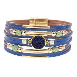 WELLMORE Women Bracelets Bohemia Bracelets Fashion Wrap Bracelet Leather Bracelets for Women Female Jewelry Wholesale