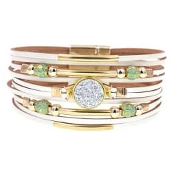 WELLMORE Women Bracelets Bohemia Bracelets Fashion Wrap Bracelet Leather Bracelets for Women Female Jewelry Wholesale
