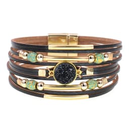 WELLMORE Women Bracelets Bohemia Bracelets Fashion Wrap Bracelet Leather Bracelets for Women Female Jewelry Wholesale