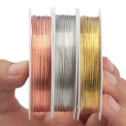 0.2-1mm Silver/Gold/Rose Gold Copper Wire for Bracelet Necklace DIY Colorfast Beading Wire Jewelry Cord String for Craft Making