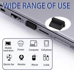 10-60PCS Silicone Dust Plug for USB-A Charger Port Cap Female Jack Universal Dustproof Ports Protectors for PC Notebook Laptop