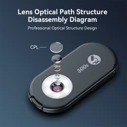 APEXEL Nano Zoom 300X Microscope Lens Mobile Phone Camera Lens Kit Mini Macro Lenses with LED Light for Almost All Smartphones
