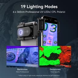 APEXEL Nano Zoom 300X Microscope Lens Mobile Phone Camera Lens Kit Mini Macro Lenses with LED Light for Almost All Smartphones