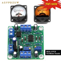 ASYPDZSW VU358 VU Level LM358 Audio Meter Driver DIY Kit/Finished Board +2 PCS With Warm LED Meter Head Adjustable Sensitivity