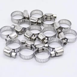 10 Pcs Stainless Steel 6mm To 12mm Hose Pipe Clamps Clips Fastener