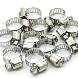 10 Pcs Stainless Steel 6mm To 12mm Hose Pipe Clamps Clips Fastener