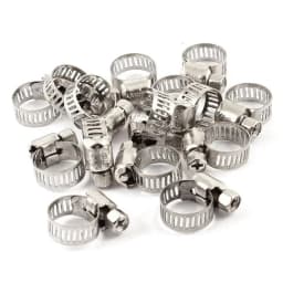 10 Pcs Stainless Steel 6mm To 12mm Hose Pipe Clamps Clips Fastener