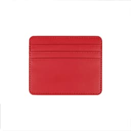 Candy Color PU Leather Card Holder - Multi-Slot Slim Wallet for Credit/ID Cards