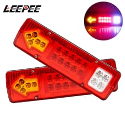 19LED Tail Lights Reversing Stop Brake Indicator 12V 24V For Trailer Lorries Truck Taillights Turn Signal Lamp Car Accessories