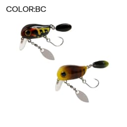 LETOYO Floating Micro Crankbaits 30mm2g Artificial Surface Wake Bait Crank Wobblers with spoon Fishing Lures for Trout Bass
