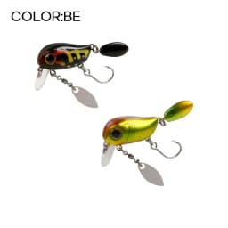 LETOYO Floating Micro Crankbaits 30mm2g Artificial Surface Wake Bait Crank Wobblers with spoon Fishing Lures for Trout Bass