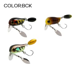 LETOYO Floating Micro Crankbaits 30mm2g Artificial Surface Wake Bait Crank Wobblers with spoon Fishing Lures for Trout Bass