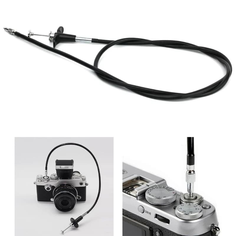 Camera Manual Shutter Release Control Cable 40cm/70cm/100cm Mechanical Locking Shutter Line Prevents Camera Vibration