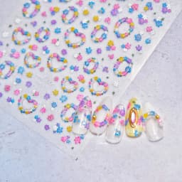 Line Flower Powder Blusher Love Heart High Quality Jelly Series Adhesive Nail Sticker Nail Art Decoration Decals Design T-2830
