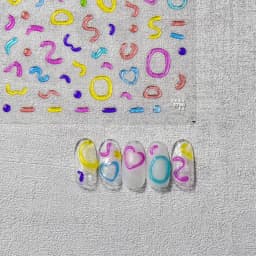 Line Flower Powder Blusher Love Heart High Quality Jelly Series Adhesive Nail Sticker Nail Art Decoration Decals Design T-2830