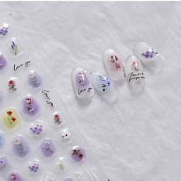 Line Flower Powder Blusher Love Heart High Quality Jelly Series Adhesive Nail Sticker Nail Art Decoration Decals Design T-2830