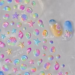 Line Flower Powder Blusher Love Heart High Quality Jelly Series Adhesive Nail Sticker Nail Art Decoration Decals Design T-2830