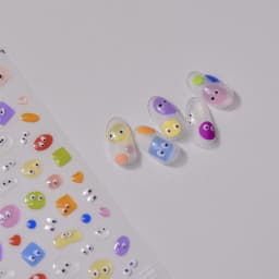 Line Flower Powder Blusher Love Heart High Quality Jelly Series Adhesive Nail Sticker Nail Art Decoration Decals Design T-2830
