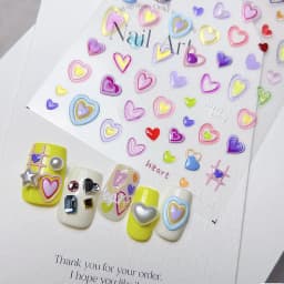 Line Flower Powder Blusher Love Heart High Quality Jelly Series Adhesive Nail Sticker Nail Art Decoration Decals Design T-2830