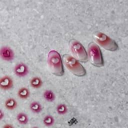 Line Flower Powder Blusher Love Heart High Quality Jelly Series Adhesive Nail Sticker Nail Art Decoration Decals Design T-2830