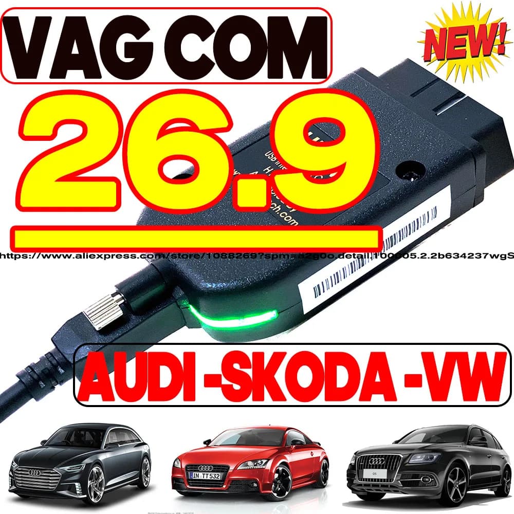 2026 Popular VCDS VAGCOM 26.9 HEX CAN USB Obd2 Scanner FOR VW AUDI Skoda Seat VAG Multilingual ATMEGA162 AUTOCOM VAG HEX V2 TOOL