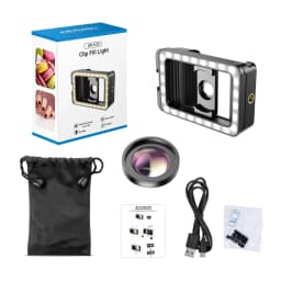 APEXEL HD 15x macro lens With LED Fill Light Universal Clamp 17mm/37mm threads Micro Lenses for iPhone Samsung all Smartphones
