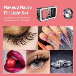 APEXEL HD 15x macro lens With LED Fill Light Universal Clamp 17mm/37mm threads Micro Lenses for iPhone Samsung all Smartphones
