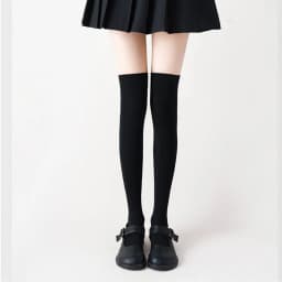 Women's Sexy Patchwork Sheer Black Thigh High Fake Stockings Slim Perfect Legs Tights Stripe Over Knee Pantyhose Female Hosiery