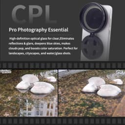 Magnetic Universal 52mm/67mm CPL Filter, HD Optical Glass Polarizer Lens for Most Smartphones iPhone Android Vlog Photography