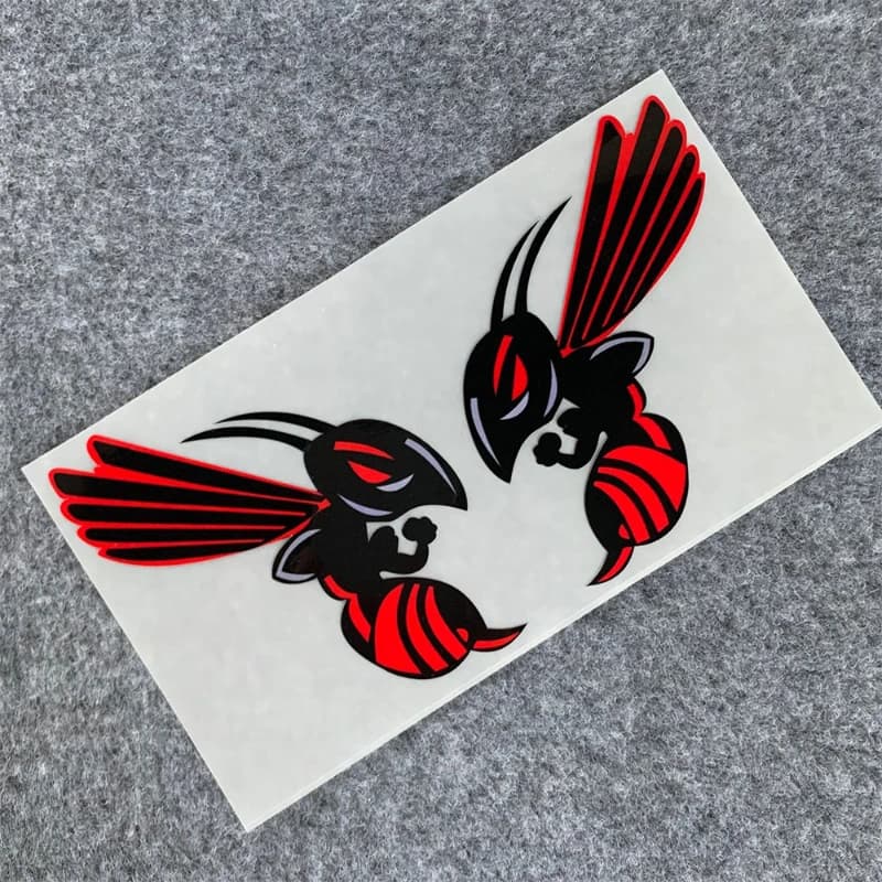 2PCS/SET Angry Wasp Pattern Stickers, Multi Color Waterproof Decals, For Car Truck Bike Body Decor