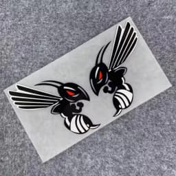 2PCS/SET Angry Wasp Pattern Stickers, Multi Color Waterproof Decals, For Car Truck Bike Body Decor