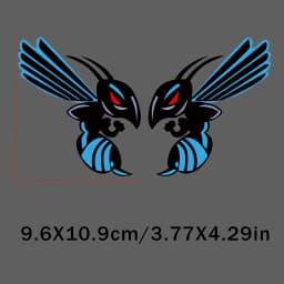 2PCS/SET Angry Wasp Pattern Stickers, Multi Color Waterproof Decals, For Car Truck Bike Body Decor